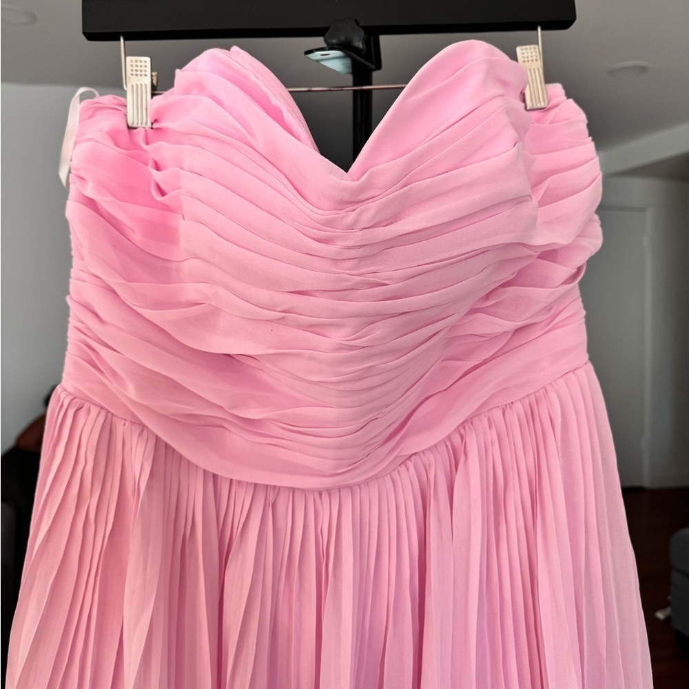 NWOT Chiffon Sweetheart Bridesmaid Dresses Tiered Dresses A-Line Long Formal - Picture 6 of 7
